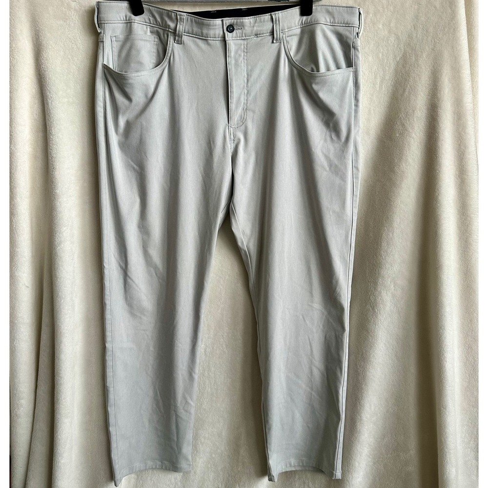 Jack Nicklaus Men's 40x30 Light Grey Active‎ Flex Performance Golf Pants